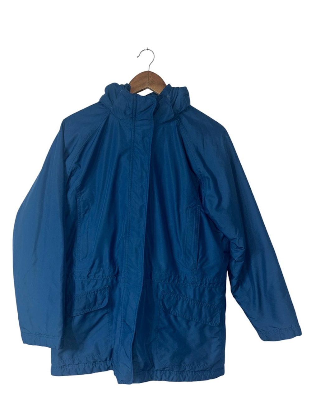 L.L. Bean Blue Winter Jacket Coat Hood Warm Puffer Outerwear Size Women’s Medium